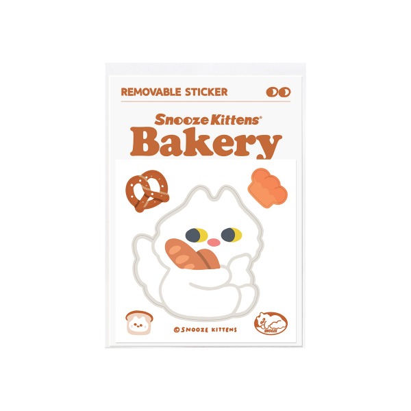 Snooze Kittens® Bakery Bread Lover Snooze Removable Sticker