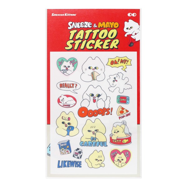 Snooze Kittens® Snooze&amp;Mayu Tattoo Sticker