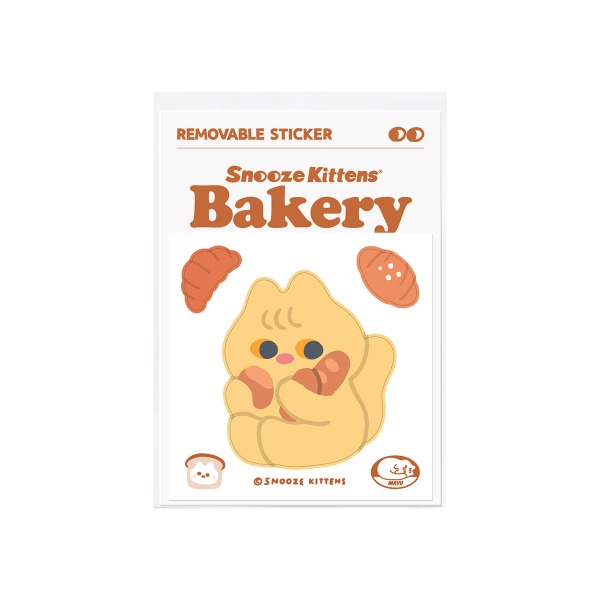 Snooze Kittens® Bakery Bread Lover Mayu Removable Sticker