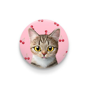 Gisele’s Cherry Pin/Magnet Button