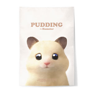 Pudding the Hamster Retro Fabric Poster