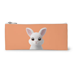 Carrot the Rabbit Leather Flat Pencilcase