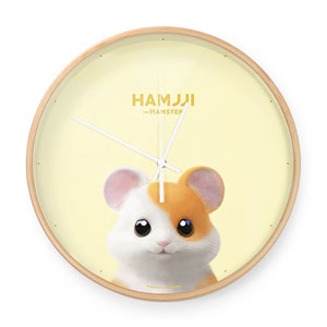 Hamjji the Hamster Birch Wall Clock